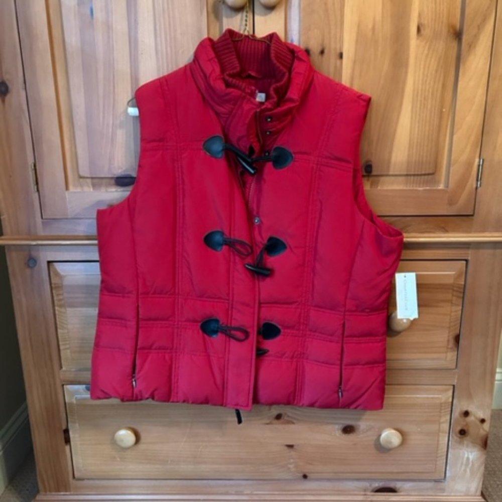 Red Sweater Vest with Black Detail - Charter Club